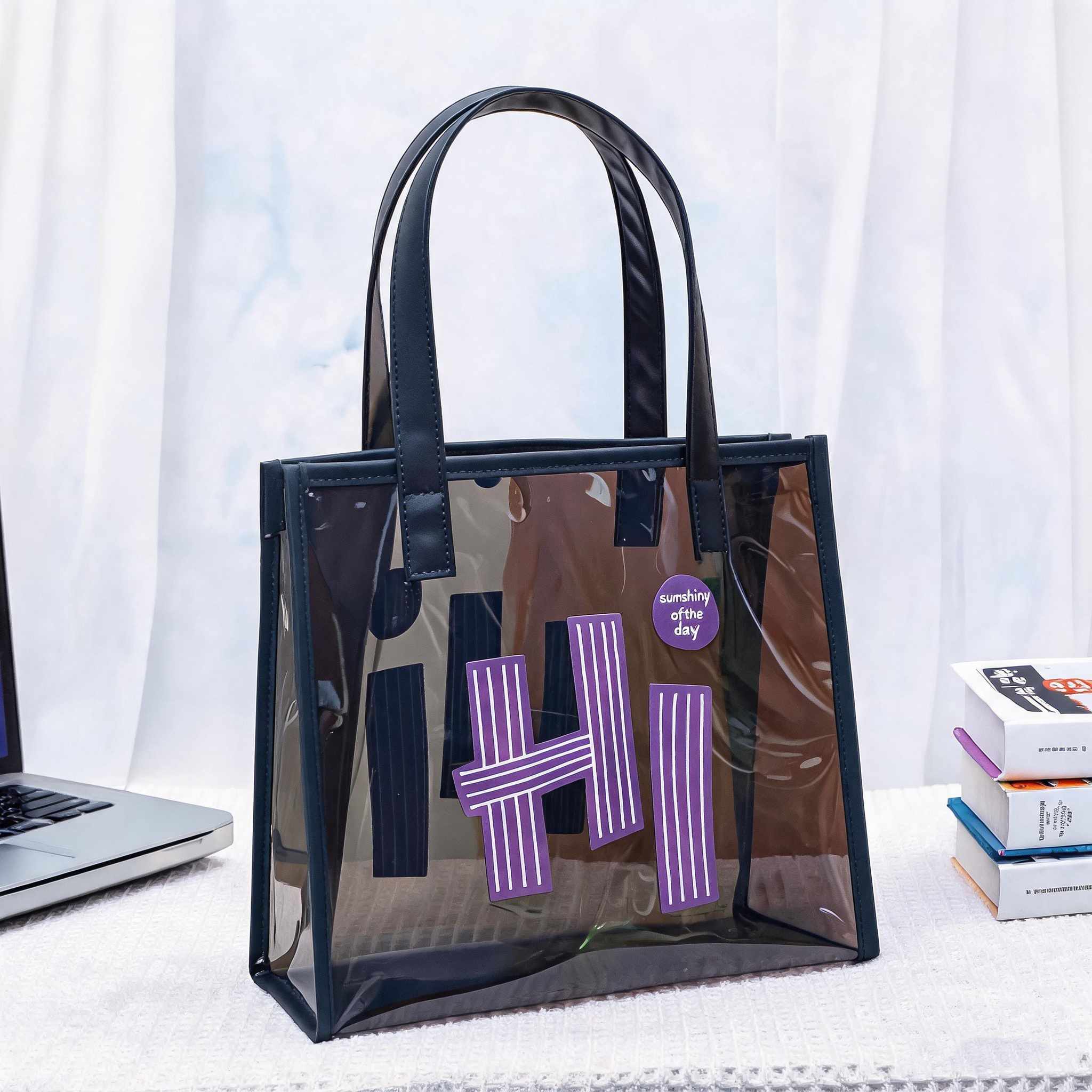 Women Bags Lv - Borsa Trasparente in PVC per Donne,