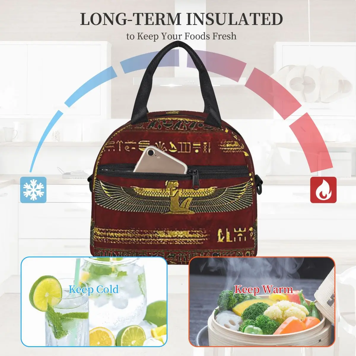 Ornamento dorato del dio egizi - Women Bags Golden recensione e prezzo